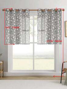 1pc/2pcs Premium Boho Style Embroidered Sheer Curtains For Living Room & Bedroom, Minimalist Line Art Voile Drapes, Fade Resistant Soft Light Blocking Breathable Home Decor, Easy To Install And Maintain - Grey - View 35