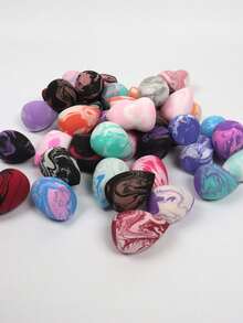 3/5/10/15/20/30/50pcs Makeup Sponges, Random Colors And Shapes, Powder, Cream And Liquid Foundation, Latex-Free, Suitable For Wet And Dry Use, Suitable For All Skin Types - Multicolor - View 6