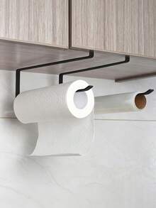 Metal Kitchen Paper Towel Holder, Multi-Functional Wall-Mounted Storage Rack, No Drilling Required, Suitable For Plastic Wrap, Kitchen Paper Towels, Tea Towels And Aluminum Foil Dispenser, Easy Installation, Ideal Gift For Kitchen Paper Towel Storage - Multicolor - View 9