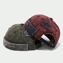 1pc Men's Brimless Hat, Adjustable Brim, Buckle Knit Cap, Washable, Unisex - Multicolor - View 3