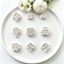 9Pcs Celtic Knot Clover Clay Cutters, Boho Vintage Shamrock Molds For Polymer Clay DIY Jewelry Making - 9pcs - View 4