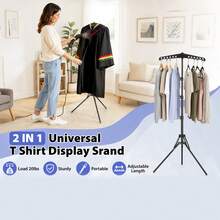 Freestanding Home Steamer Stand, Foldable Floor Rack, Height Adjustable Vertical Clothes Rack, Large Garment Rack, Bedroom And Walk-In Closet Steam Iron Stand, Portable Travel Steamer Stand - View 10