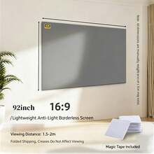 Anti-Light 4K Daytime Direct Projection Home High-Definition Projector Screen For Bedroom And Living Room, No-Drill Easy Installation - Anti-light Screen - View 17