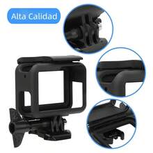 Funda Protectora Carcasa De Bisel Abs Para Gopro Hero 5 6 7 - Negro - Ver 9