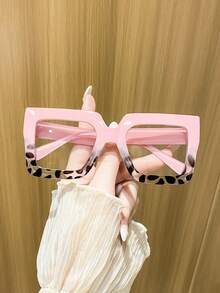 2 Pairs Women's Large Square Thick Frame Clear Lens Glasses, Personalized Eye-Catching Chic Casual Fashion Eyewear, Suitable For Daily Wear, Photos, Shopping, Parties, Dates - Clear - View 3