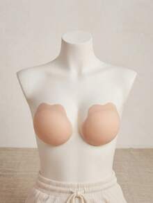 Ultra-Thin Self-Adhesive Bra With Silicone Nipple Covers, Silicone Breast Pads, Reusable And Washable, Suitable For Dresses And Shirts - Multicolor - View 2