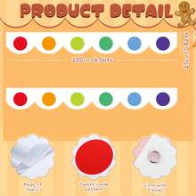 Latar Belakang Kain Berbentuk Atap dengan Motif Polkadot Warna-warni untuk Natal, Dapat Digunakan Kembali dan Dicuci, Dekorasi Pesta Bermotif Permen dengan Lubang yang Sudah Dilubangi untuk Dekorasi Dinding Rumah Saat Liburan - Multiwarna-A - View 5