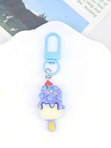 Mixed Color Cute 3D Realistic Ice Cream Popsicle Bag Charm Keychain, Bag Pendant, Car Accessory, Women's Style - Multicolor - View 3