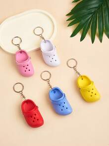 Miniature Realistic Clog Keychain, Keychain Accessory, Shoe Keyring,Key Rings, DIY Accessory,Holidays, Birthdays, Gift For Friends, - Multicolor - View 1