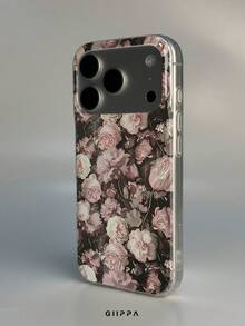 GIIPPA 1件玫瑰圖案設計手機殼，適用於Phone 17 Pro Max，相容於Phone 16 Pro Max、15 Pro Max、14 Pro Max，韓式高端時尚趣味手機殼，相容於11/12/13/14/15/16 Pro Max Plus，優雅設計適合男女使用，送給女友的完美禮物，適用於聖誕節、情人節、復活節、婚禮季和生日！ - 粉色 - 查看 4
