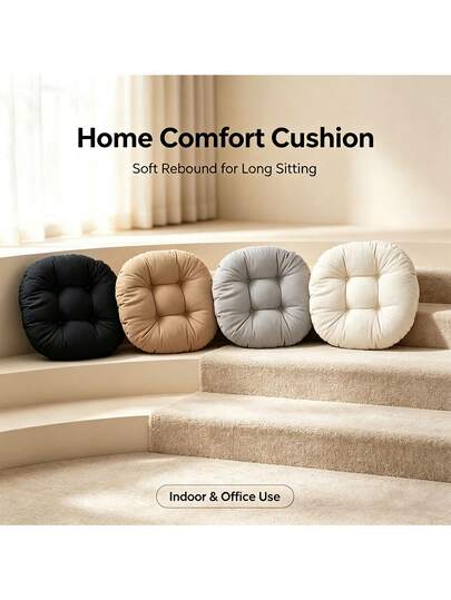 1pcOne Pc Tire-Shaped Cushion - Hip Support For Long Sitting Without Fatigue - Pearl Cotton Filling High Rebound - Living Room Bedroom Office - Striped White
