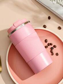 1pc Stainless Steel Coffee Cup, Portable, Insulated Hot & Cold, 380/510ml Water Bottle, Unisex, Back To School Essential - Multicolor - View 5