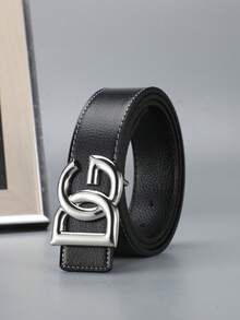 Men's Smooth Buckle Belt, Business Fashion Versatile Student Young Adult Waist Belt - Multicolor - View 9