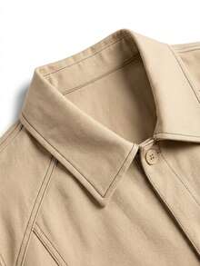 Jaket Pria Kasual Musim Semi/Gugur Model Baru dengan Kerah, Cocok untuk Perjalanan Sehari-hari, Liburan, dan Hadiah. - Khaki - View 9