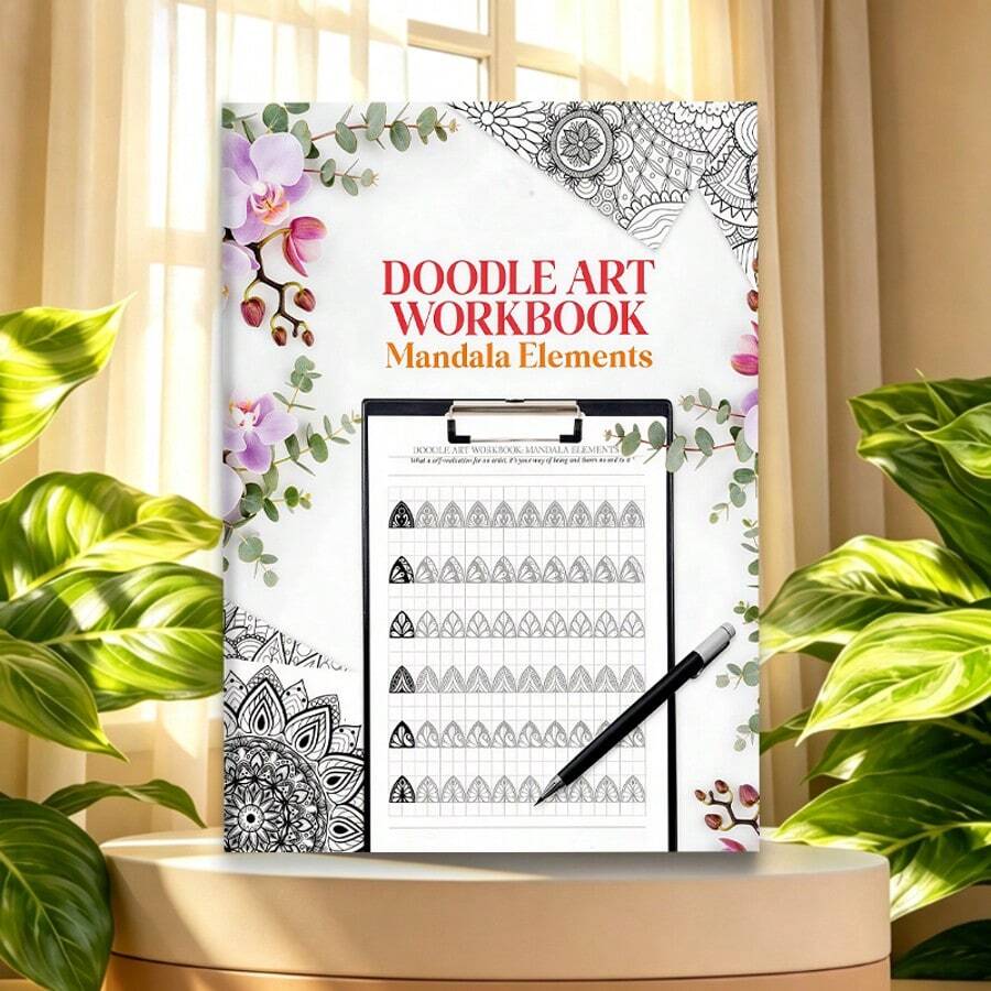 1pc Mandala Theme Tracing Notebook For Adults And Seniors, Suitable For Beginners And Zero-Based Learners - Single Piece - View 1