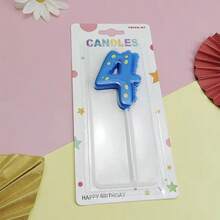 HIBIRTH 1pc Creative Blue Dinosaur Number Birthday Candle Cake Decoration Cute Dinosaur Shaped Birthday Indoor Cake Candle Baking Party Plug-In - View 17