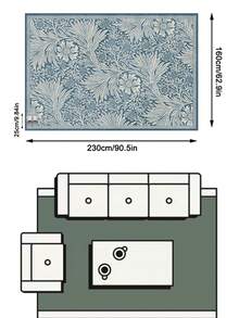 1pc Vintage Southeast Asian Style American Luxury French Aesthetic Simple Floral Print - Soft Faux Cashmere Area Rug, Bathroom, Kitchen, Entrance, Hallway, Bedside, Living Room, Bedroom, All-Season Machine Washable Floor Mat, Home Decor - Multicolor - View 15