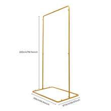 Gold Rectangular Iron Wedding Backdrop Stand, Floor‑Mount DIY Party Background Frame For Birthday Baby Shower Garden Trellis Decor - Gold - View 2