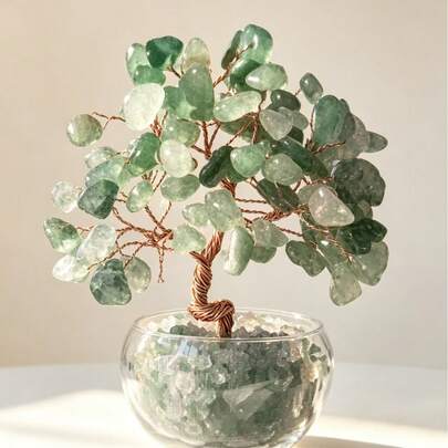 2026 Nuevo Árbol de Cristal Verde Pequeño Decoración, Regalo de Decoración de Mesa Navideña, Decoración del Hogar, Decoración de Cocina, Decoración de Habitación, Decoración de Fiesta, Artesanía Decorativa, Decoración de Escritorio, Decoración de Mesa de Comedor