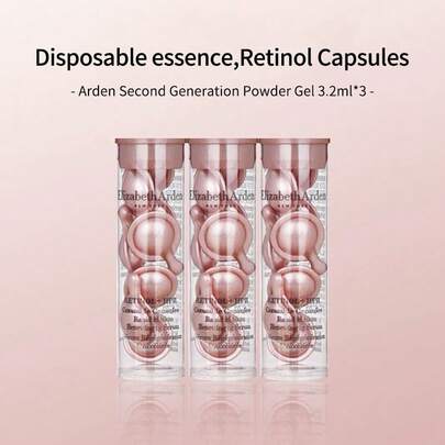 Elizabeth Arden Kapsul Essence dan Retinol Sekali Pakai - Arden Generasi Kedua, Bubuk Gel 3.2ml*3