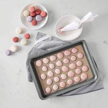 1pc/2pcs/4pcs Macaron Silicone Baking Mat Set, Reusable Non-Stick Baking Mat, Heat-Resistant Silicone Oven Liner, Pastry & Cookie Baking Mat, Perfect For Macarons, Cookies, Pastries, Cakes And Bread, Back To School, Christmas, Thanksgiving - View 10