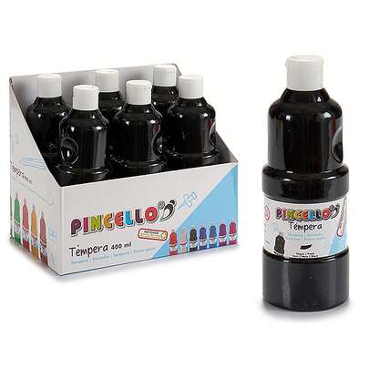 Dam 6 TEMPERA PAINT CANS 400 ML BLACK