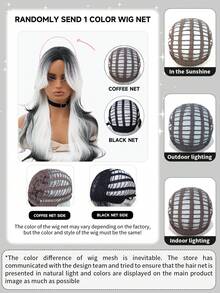 alicegarden Wig sintetis sepanjang 26 inci dengan gaya bergelombang alami dalam berbagai warna yang menakjubkan. Dirancang dengan poni, wig palsu ini sangat cocok untuk cosplay Halloween dan penggunaan sehari-hari, menawarkan hadiah wig yang alami dan tahan lama untuk para wanita. - MultiWarna - View 10