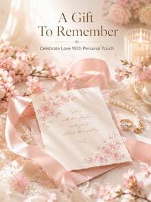1 buah Tas Hadiah Personalisasi dengan Pita, Tas Hadiah Pengiring Pengantin dengan Nama Kustom, Tas Jinjing Lipat Ringan, Cocok untuk Acara Bridal Shower dan Souvenir Pesta - MultiWarna - View 8
