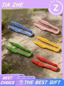 3 PiecesFine Motor Skills Training Set (Random Color), Smooth Opening And Closing, Comfortable Grip, Suitable For Small Hands To Develop Fine Motor Skills. Large Tweezers For Catching Insects And Observation Experiments. - A - View 3