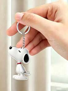 SNOOPY Dog Keychain, Backpack Hook, Bag Pendant, Decoration. Soft Matte Texture. Super Cute Design. Waterproof And Scratch-Resistant. Won't Yellow Over Long-Term Use. Cute Design, Versatile And Practical Without Looking Out Of Place. - Multicolor - View 9