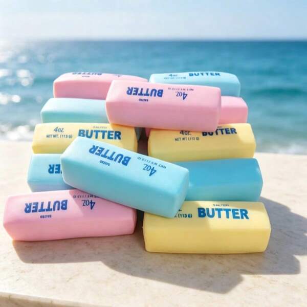 New Building Block Butter Stick Crunchy Ball, Soft And Chewy Texture, Squishy, Butter, Crunchy Butter, Crunchy Squishy, Squishy, S