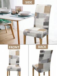 1/4/6PCS Detachable Elastic Chair Covers, Polyester Full Coverage Floral & Bird Print Dining Chair Covers, Home Decor Hotel Banquet Restaurant Chair Protective Covers - Multicolor - View 4