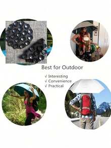 Multifunctional Hands-Free Sun Umbrella Hat With UV Protection And Waterproof Coating, Lightweight Sun And Rain Protection Hat, Unisex, Multi-Color Wearable Head-Mounted Sun Umbrella, Suitable For Outdoor Camping, Vacation, Fishing, Yard And Garden Use - A - View 3
