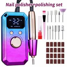 20,000 RPM Rechargeable Electric Nail File, With 11 Filing Heads And 20 Filing Strips, Wireless Design, High-Speed Tool Suitable For Salon And Home Use, Great Gift For Women, Battery Capacity 1600mAh - Multicolor - View 1
