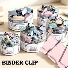 40/60pcs Macaron Multi-Color Long Tail Clips, Ticket Swallowtail Clips, Document Fixing Clips, Secure Grip And Non-Slip, Suitable For Back To School Assignment And Exam Paper Organization, Christmas Holiday Document Classification And Binding, Halloween Theme Planner Material Fixing, Office Stationery Short Video Promotion - Morandi Color - View 1