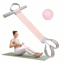 1pc Yoga Resistance Band With Handle, Non-Slip Elastic For Men And Women, Full Body Muscle Training Sit-Up Pull Rope, Home Pilates Strength Fitness, Yoga Exercise Accessory - Multicolor - View 7