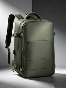 [Simplified Version][Multi-Purpose]Business Commute + Short Trip Dual-Use Backpack, One-Stop Storage For Laptop/Clothing/Documents, USB, Anti-Theft - Minimalist Style - View 14