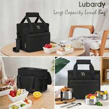NEWHEY Unisex Double-Layer Insulated Lunch Bag, Reusable Large Capacity Leak-Proof Thermal Lunch Tote, Adult Size - Multicolor - View 8