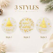 30-240 Custom Clear Wedding Stickers, Personalized Name Label Stickers, Custom Date Round Stickers, Thank You Stickers, Wedding Party Stickers, Gifts, Gold And Black, Bride And Groom, Envelopes, Gift Boxes, Invitations, Valentine's Day, Anniversary - Style a - View 6