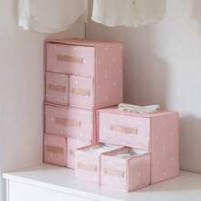 Nueva caja de almacenamiento de ropa estilo cajón, organizador de armario de tela para el hogar - Multicolor - Ver 2