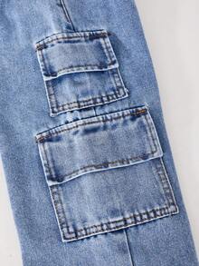 Toddler Spring Denim Jeans, New Fashion Style - Blue - View 6