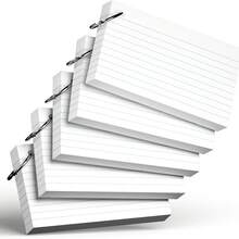 250 White Index Cards With Rings, 3 X 5 Inch, Heavyweight Lined Index Cards, Suitable For School And Office Supplies And Home Organization, Durable Study To-Do List Note Cards With Lines - Sets - View 8