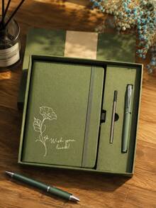 Customized Minimalist Notebook, Personalized Pattern Notebook Set, Multi-Colour Options, Customisable Text And Name, Suitable For Business Use, Ideal Gift For Back To School And Graduation, Present For Students And Office Workers, Hardcover Notepad - Multi-color - Fabric Notebook - View 4