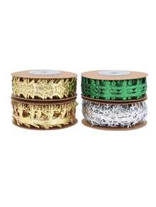 2pcs/1pc Christmas-Themed Decorative Ribbon For Gift Wrapping-Suitable For Christmas Parties, Christmas Tree Decorations, Themed Parties, Thanksgiving, New Year's, Christmas Party Favors, Holiday Parties, And Festive Scene Decorations. - One Size Fits All - View 9