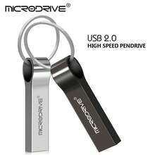 Microdrive Metal USB 2.0 Flash Drive Portable Thumb Drive With Key Ring Loop Waterproof Pendrive External Memory Stick For Laptop PC Computer Office Daily Storage - View 1