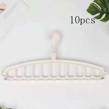 11-Hole Magic Folding Clothes Hanger Organizer, Multi-Functional Non-Slip Plastic Portable Wall-Mounted Closet System, 3.2 Cubic Feet Enclosed Storage Capacity - Lightweight - Multicolor - View 9