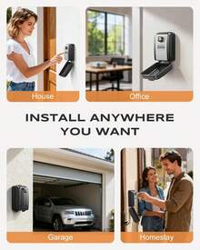 Upgraded Key Lock Security Box, Sturdy Waterproof Wall Mounted Keys Lock Box, Large Capacity 4 Digits Combination Lockbox With Resettable Spare Key For Home, Apartment, Office Indoor Outdoor Key Storage - Upgraded Key Lock Box - View 6