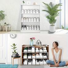 1/3pcs Double-Layer Adjustable Creative Shoe Rack, Shoe Slot Storage Rack, Suitable For Entryway, Hallway, Living Room, Dorm, Bedroom Closet, Bathroom, Home, Double-Layer Shoe Storage Rack. Shoe Rack, Shoe Storage, Storage, Back To School - Multicolor - View 11