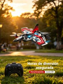 Avión de espuma de control remoto de 4 ejes con giroscopio, juguete volador recargable, disponible en rojo y verde, batería incluida, ideal para regalo infantil - Multicolor - Ver 9