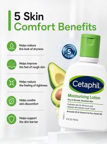 Cetaphil 118ml Avocado Oil Moisturizing Lotion, Lightweight And Easily Absorbed Body And Face Lotion, Long-Lasting Hydration, Suitable For Dry To Normal Sensitive Skin Daily Skincare - Moisturizing Lotion 118ml - View 3
